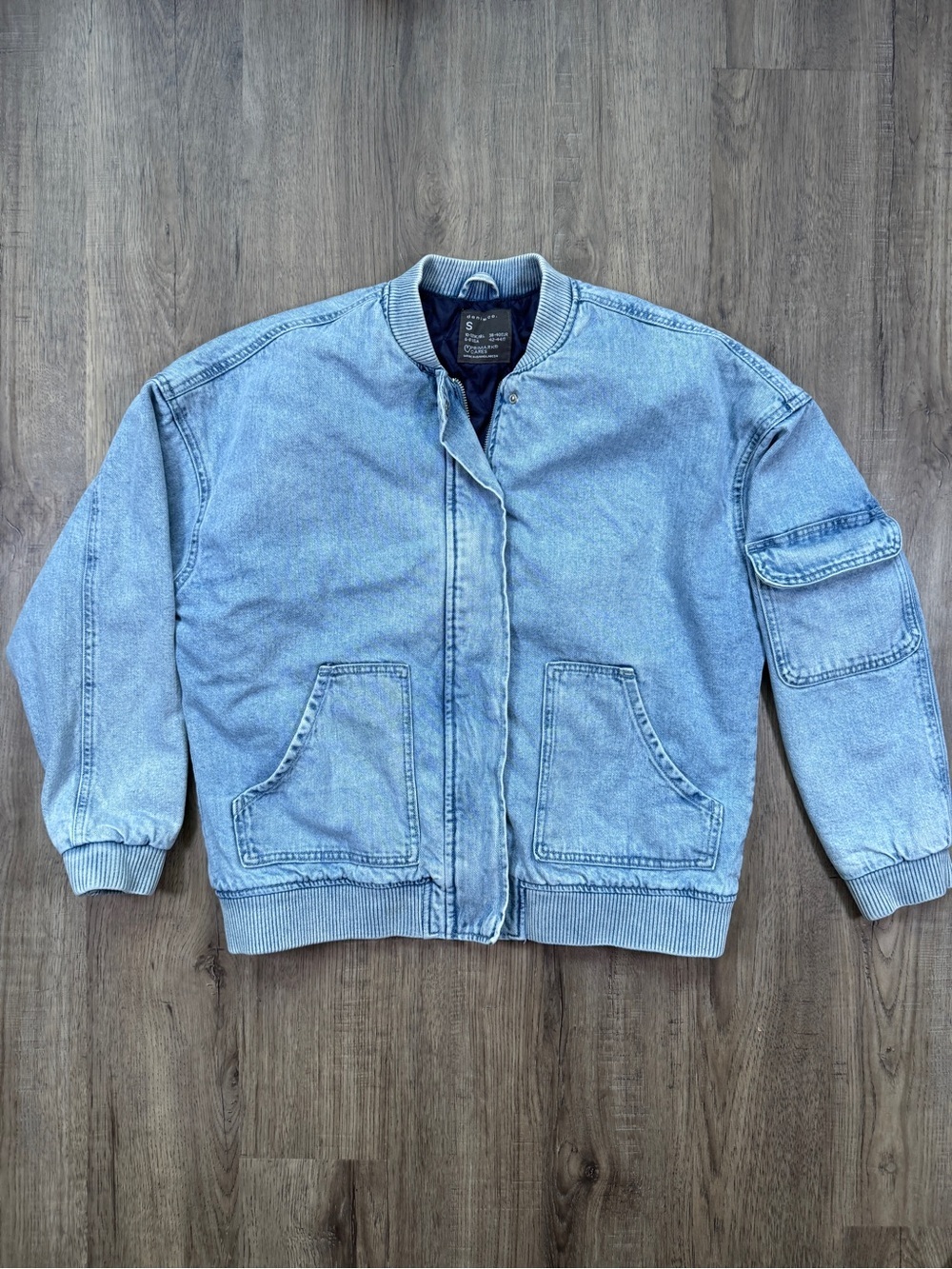 Denim Co by Primark Light Wash Denim Bomber Jacket Small